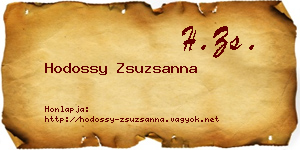 Hodossy Zsuzsanna névjegykártya