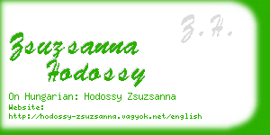 zsuzsanna hodossy business card